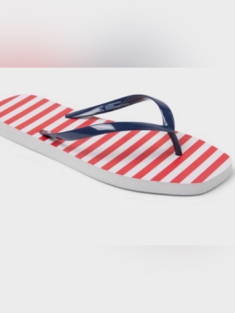 Women's Americana Palmer Square Toe Thong Flip Flops - Shade & Shore 
Size 11